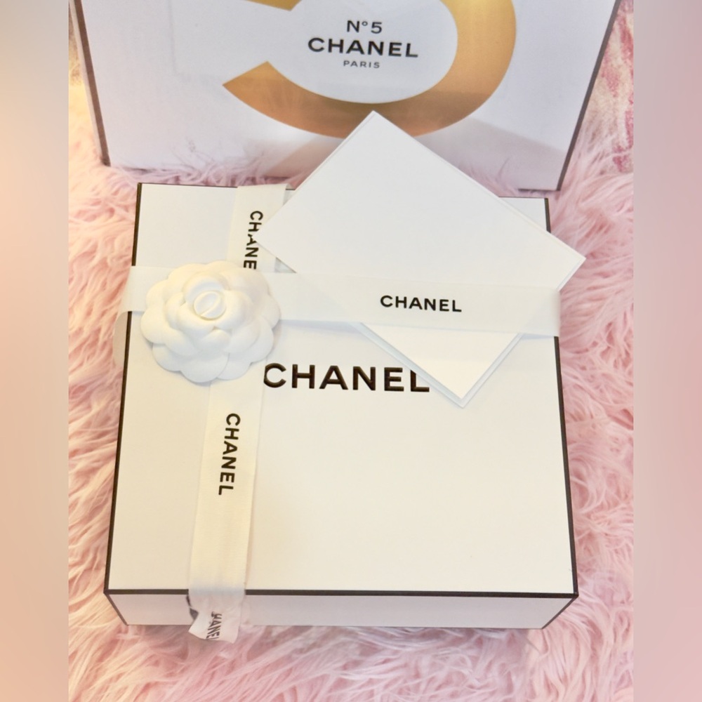 Chanel Gift Box- Camellia Flower, Ribbon & Card